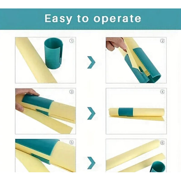 Wrapping Paper Cutter,Presentinslagningspappersskärare,Enkel snabb och säker rullskärare, Finger Safety Cutter,Papperskupong,Julklapp Holiday Wrapping Svart