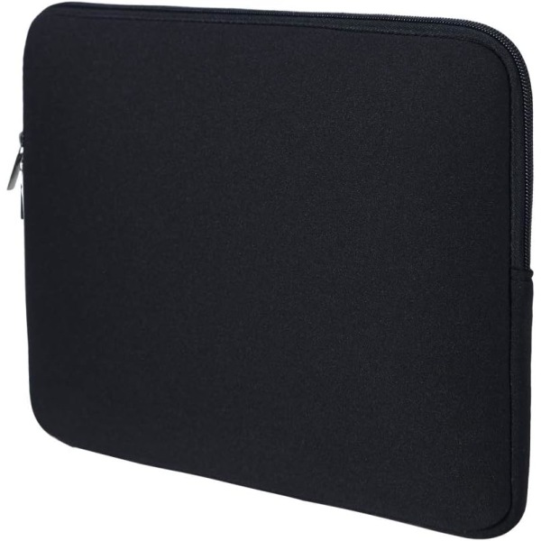 15,6 tums case Skyddande vadderad laptopväska kompatibel med 15,6 tums bärbar dator Ultrabook Chromebook (svart, uppgraderad version)