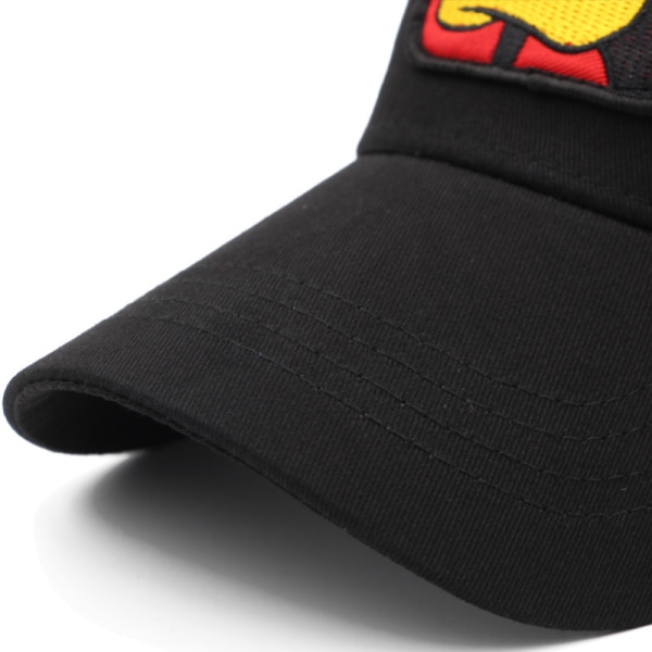 B-Unisex Print Trucker Baseball Cap Mesh Snapback Hip Hop Hat