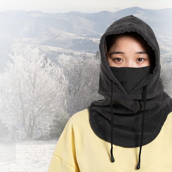 Unisex Høst Vinter Vindtett Snøring Varm Utendørs Hodeplagg med Hette