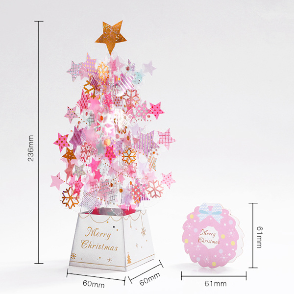 Julgran Pop-up-kort 3d-kort Julhälsningskort Julklapp Thanksgiving-kort