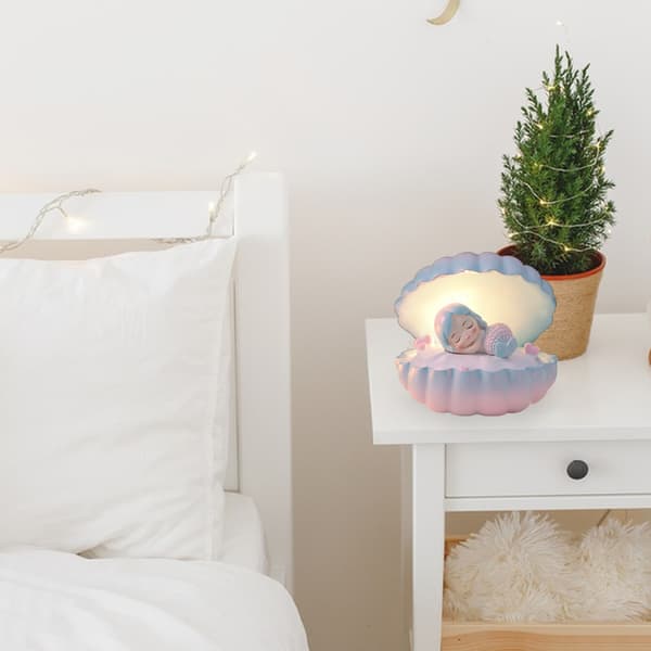 Mermaid Decor Fjärrkontroll Night Light Ocean Wave Projector 7