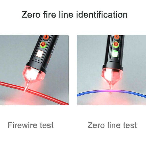 Ac Dc Voltage Test Pencil Pen Non Contact Tester 48v/12v-1000v Spänning Ljud Led Alarmed