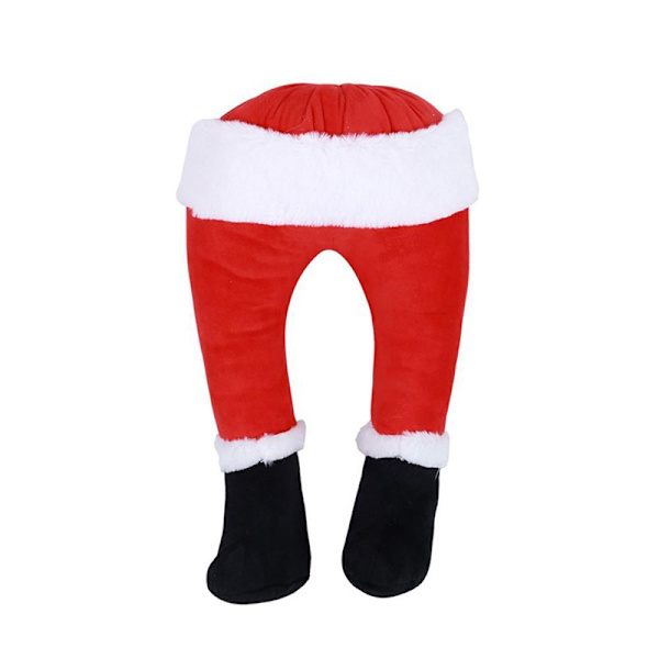 Röd jultomte Kroppsdekorationer Dekorationer Burlap Pose-able plyschben