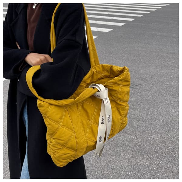 Space Cotton Tote Bag Dame One shoulder Pendler Taske til Efterår og Vinter