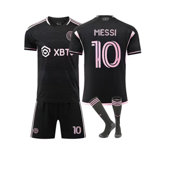 2324 Inter Miami CF Udebane fodboldtrøje til børn nr. 10 Messi 22 22