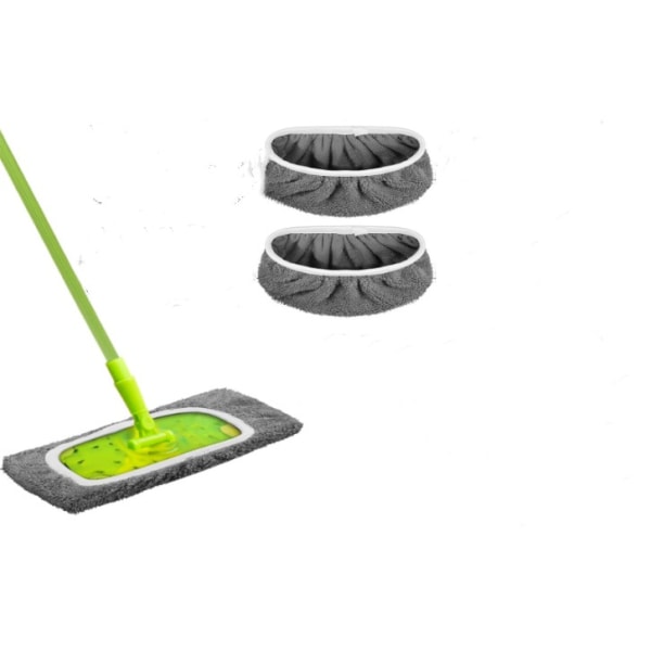 Swiffer Sweeper Mop ersättningsdynor, dukar för Swiffer golvmopp, återanvändbart överdrag ，grå korallfärgad sammet 2 pack