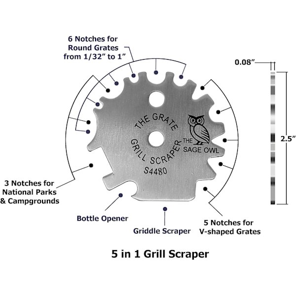BBQ Grill Scraper Tool - Prylar för kvinnor - Diskmaskin Säker Bri