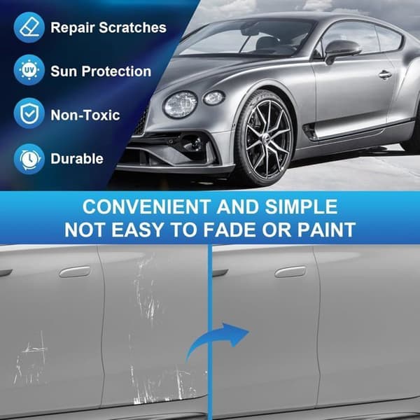 3-delad billackspennsats, billackreparationspenna, silver billackreparationspenna