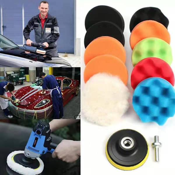 7 \"12 kpl auton kiillotus- ja vahaus sienilevy kiillotuspyöräsarja sienipyöräkokoonpano