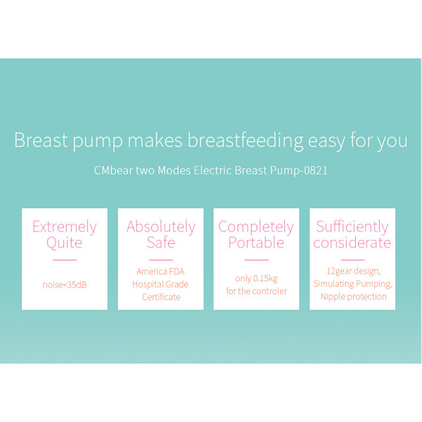 Bröstpump med flaska Amningspump i silikon Manuell bröstpump Bröstpump 100 % livsmedelsklassad silikon