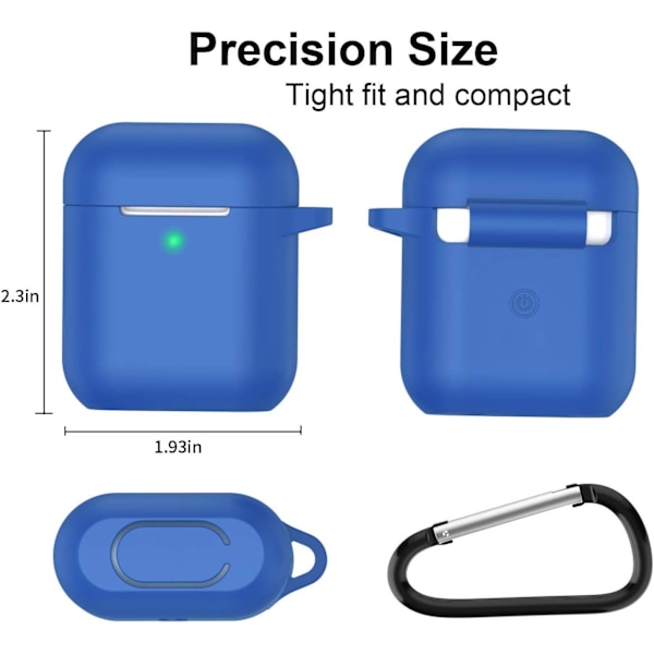 Airpods Case Cover Kompatibel för AirPods 2 & 1, AirPods 2 & 1 Case Cover [Synlig LED - indikator] [Stöd för trådlös laddning