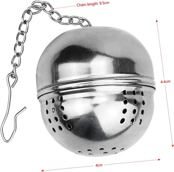 2 stk. te-infuser, tefilter i rustfrit stål ø 4 cm til te, krydderier og smagsstoffer