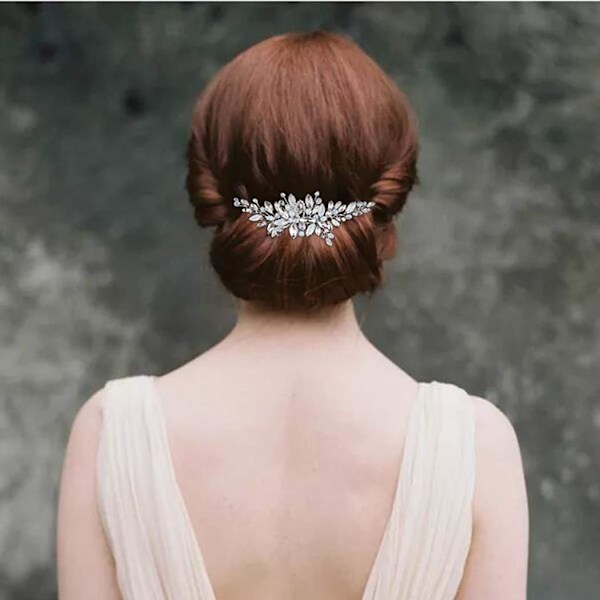 Bröllopshårkam i silver strass