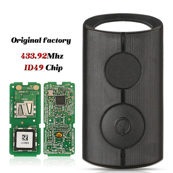 H6261-01 Smart fjärrnyckel för motorcykel till NVX155 NMAX155 ID49 Chip Keyless Tool med skal