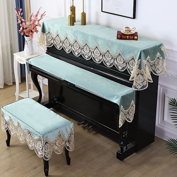Europeisk blonde piano håndkle broderi deksel halv piano deksel støvtett piano deksel