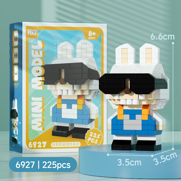 Labubu Byggeklodser Mini Model Labubu Partikel og Mikro Partikel Blind Box Legetøj Børns Håndlavede Diy Puslespil Fødselsdagsgave 6927