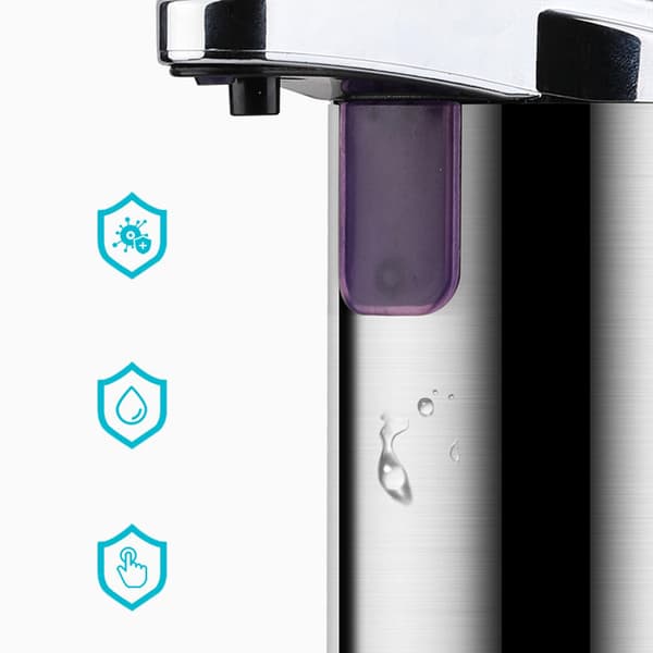 Automatisk sæbedispenser med sensor, 304 rustfrit stål, infrarød sensor, sæbebeholder, sæbedispenser