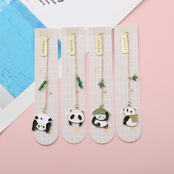 4-pak kreative søde baby panda sideclips bogmærker tegneserie c