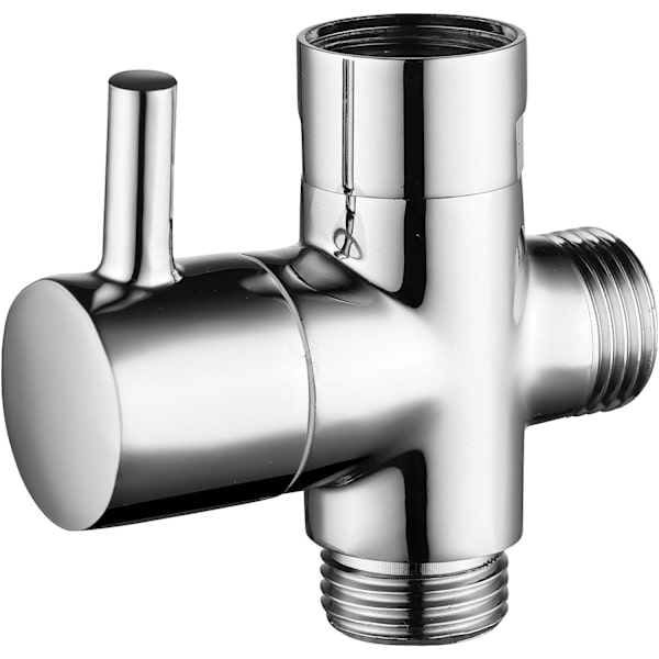 Trevägsventil i massiv mässing G1/2" Handdusch Duschkomponenter Universal , krom DSF007