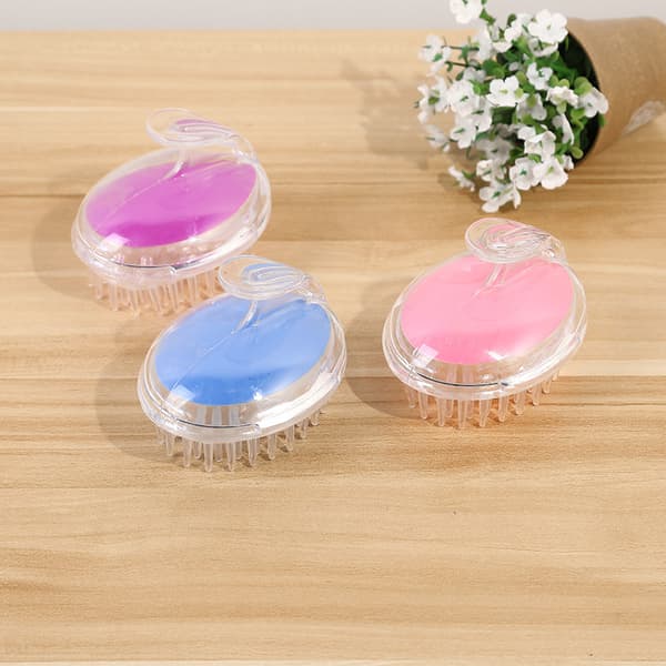 Hårbottenmassage Schampo Borste Hårbotten Skrubber (3-pack Kristallfärger)