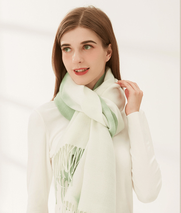 Gradient Omslag Efterår og Vinter Sjal Imitation Cashmere Sca