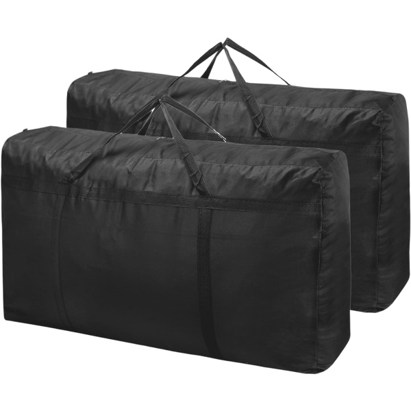 180L förpackning med 2 förtjockad extra stor vattentät förvaringsväska, tjock Oxford-tyg flyttväska, resväska (98 x 28 x 58 cm)