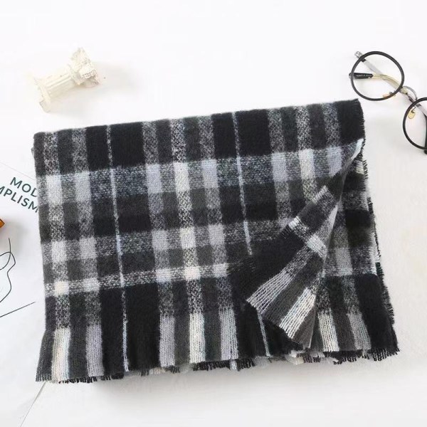 Cashmere halsduk på hösten och vintern, moderiktig, förtjockad, enkel och högkvalitativ varm sjal