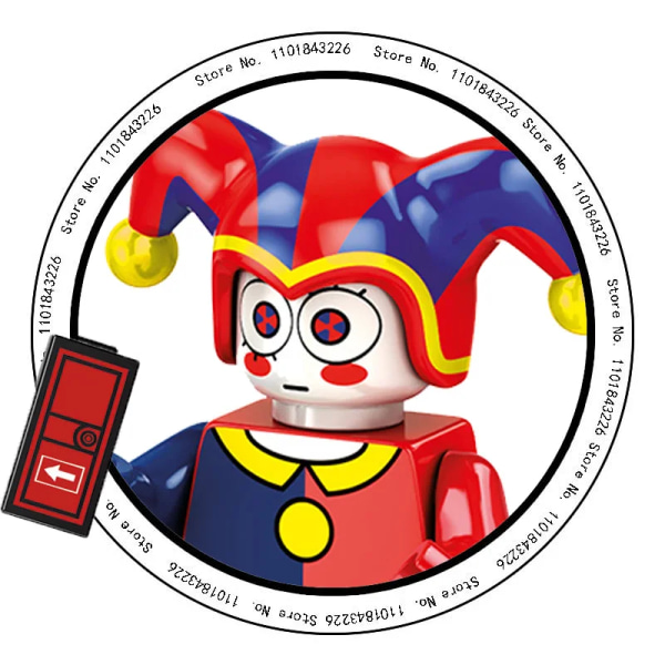 8 stk Fantastiske digitale sirkus mini actionleker actionfigurer byggeklosser gaver Egnet for LEG0