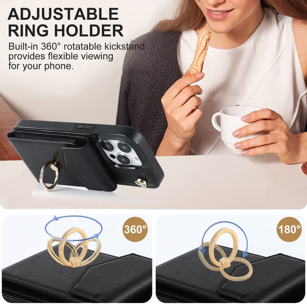 IPhone 14 Pro Case till Apple Card Creative Case - Svart