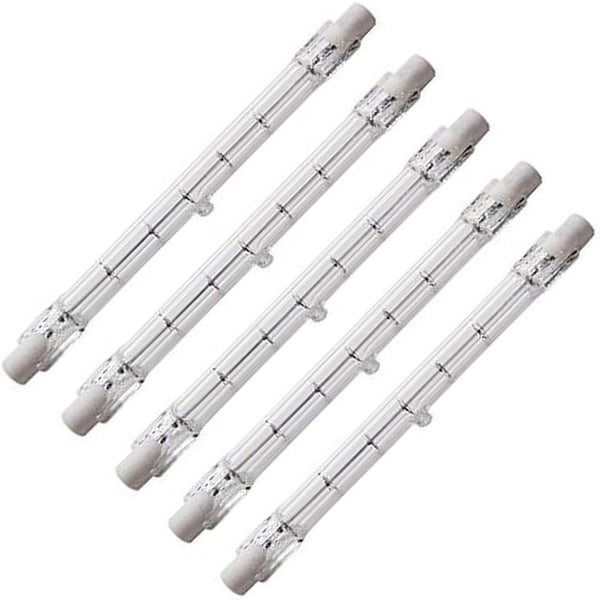 300W 4,7 tum T3 halogenlampa (5 set) - J typ 118mm dubbelände halogenlampa R7S dubbelände glödlampa strålkastare kvartsrörslampa 120V, 5 set