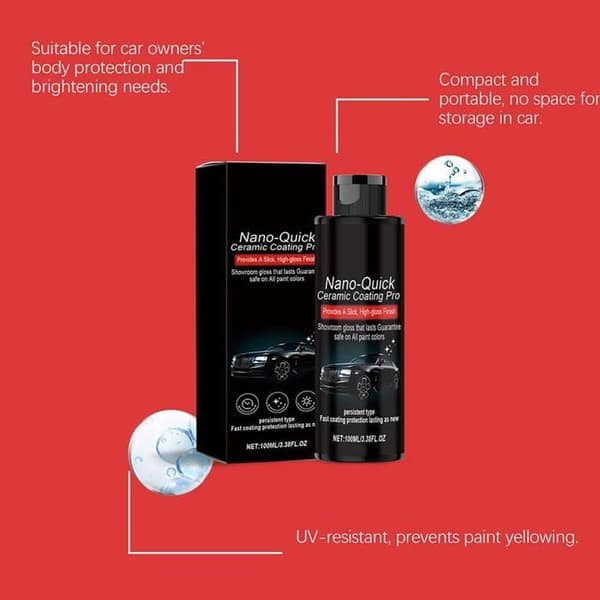 Nano-Quick Ceramic Coating Pro til biler, Nano Quick Coat Restore, Nano Quick Restore-belægning