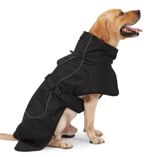 Stora hundkläder vinter bomullskläder förtjockade varma reflekterande vattentäta dubbla lager hundkläder för husdjur 63*45cm