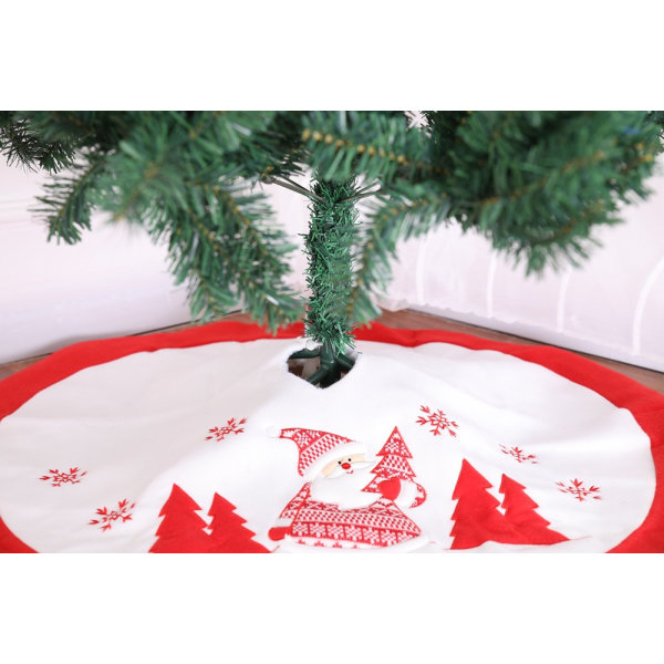 Julepynt juletre skjørt Juletre skjørt Høykvalitets brodert juletre skjørt