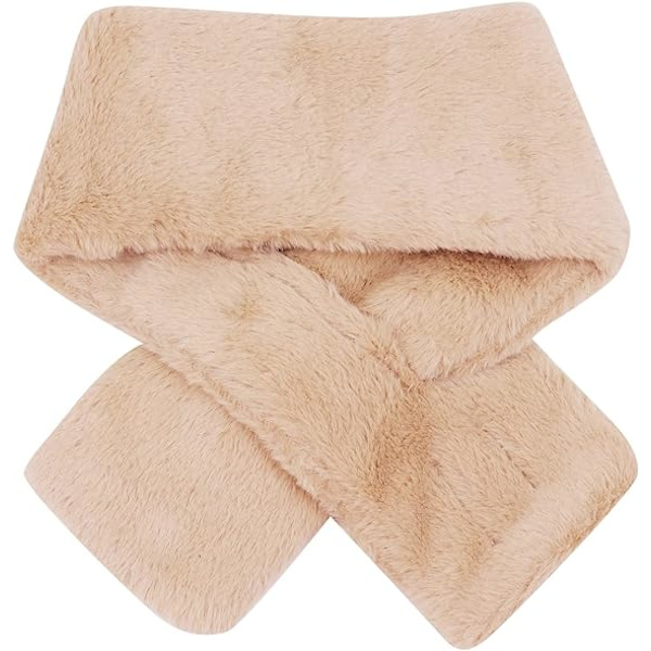 Flickor Pojkar Varm Plysch Halsduk Halsvärmare Vinter Söt Katt Tjock Mjuk Sjal Omlott Halsdukar (Björn-Beige)