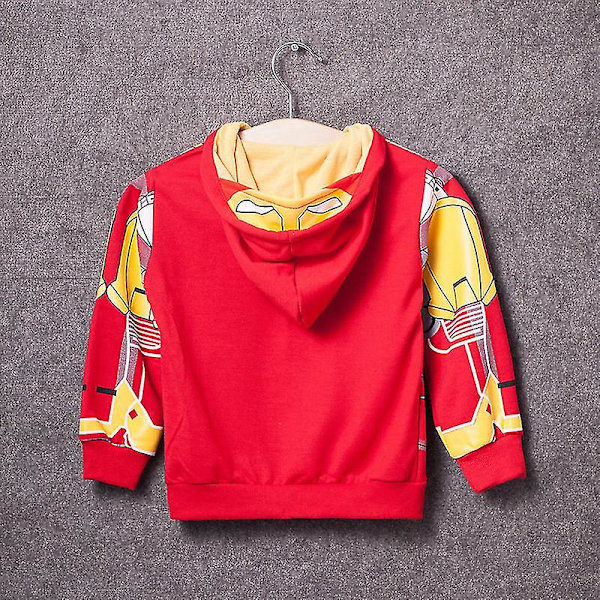 Barn Pojkar Superhjältar Spider-man Hooded Sweatshirt Zip Hooded Jacket Top iron Man 110