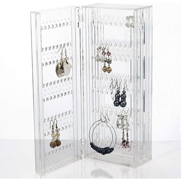 Smyckeshållare Vikbar Smyckesförvaringshållare Smycken Display Örhänge Förvaring Halsband Hållare Örhängen Display Halsband Transparent presentidé för