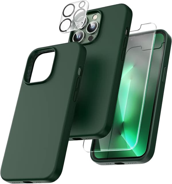 [5 i 1] för iPhone 13 Pro Max Skal, med 2-pack Skärmskydd