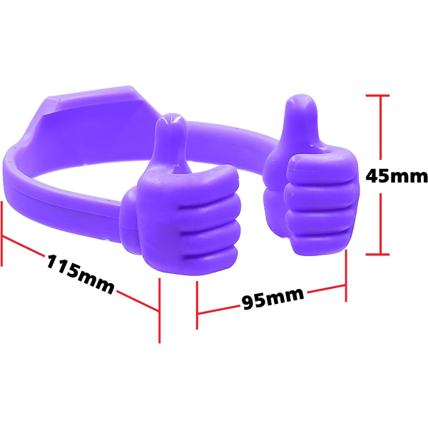 Universell Fleksibel Tommel Smartphone Holder - Blå