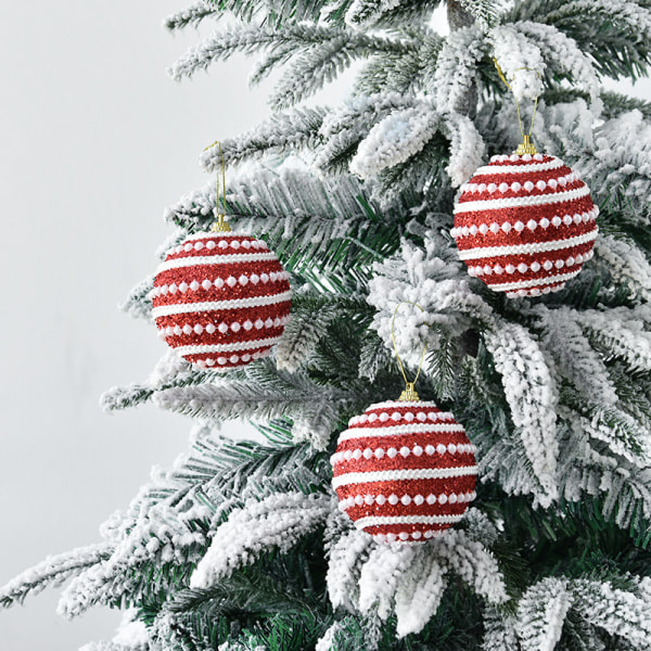 3 Dekorativa hängen för julgran Färgglad boll Dekorativa hängen för julkula Julkula 8cm