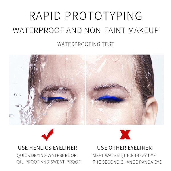 12-färgs mattfärgad eyeliner, snabbtorkande och inte lätt att smeta ut flytande eyelinerpenna 12-pack eyeliner