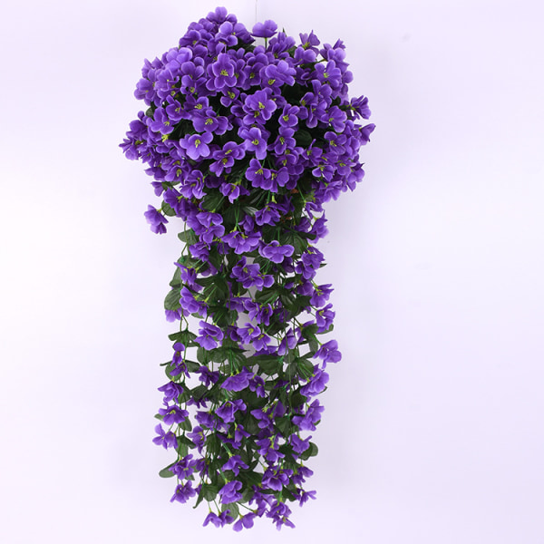 2-pack konstgjorda hängande blommor Växter, flerfärgad violett blomma Murgröna Wisteria Garland Dekor Vackra sidenblommor för inomhushängning utomhus