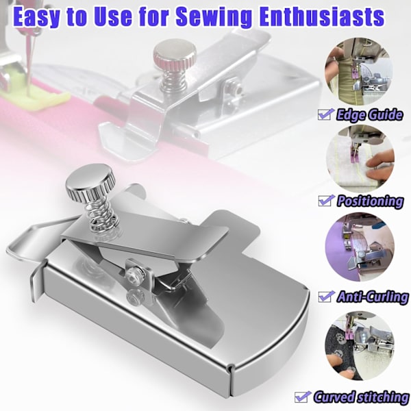 2024 NY Upgraded Magnetic Seam Guide for Sewing Machine, Hemmer Guide, Multifunctional Hem Guide, Universal Sewing Machine Attachments
