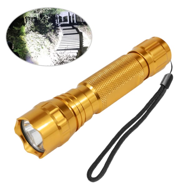 1 Mode Guld Case 501B Ficklampa T6 Vitt Ljus Bärbar Kompakt Stark Taktisk Aluminium Ficklampa