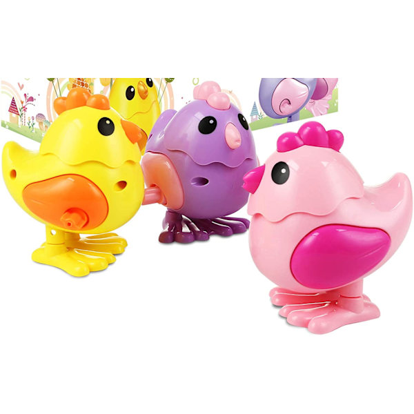 3st påsk Chick Wind Up leksaker, mekaniska Chick leksaker, påsk