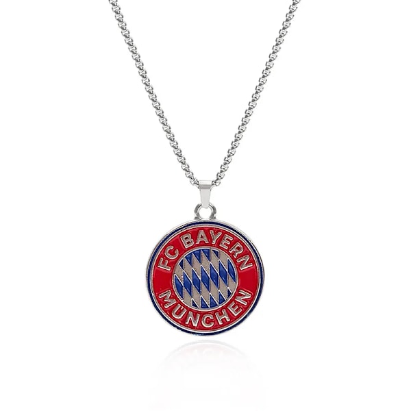 Baked Lacquer vändbart halsband med kedja av orm och ben Fanhalsband för fotbollsklubb födelsedag Bayern