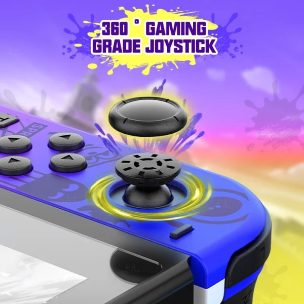 Med RGB-belysning Nintendo Switch JOYCON er kompatibel med original fitness Bluetooth-kontroller NS-spill venstre og høyre små håndtak jetvit