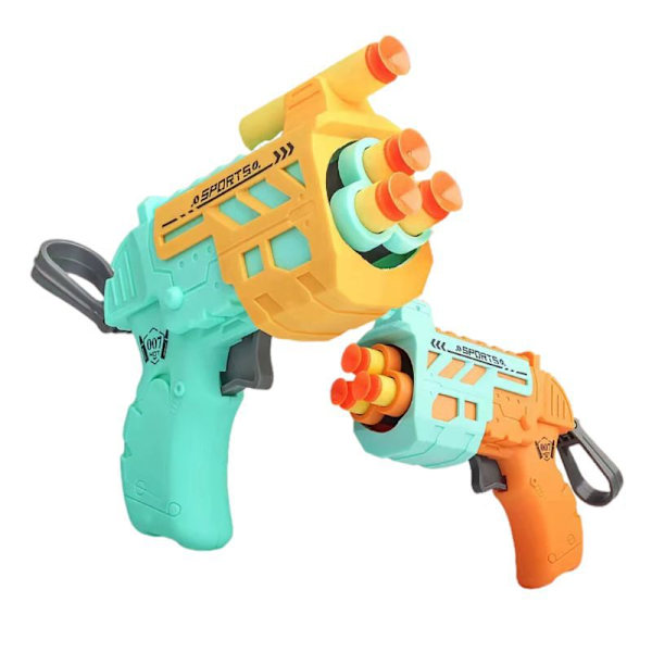 2 set manuell skjutleksak Foam Blaster Battle Toy Guns med 5 sugkoppskulor EVA-Foam Play Utomhus inomhusleksak för pojkar 5+