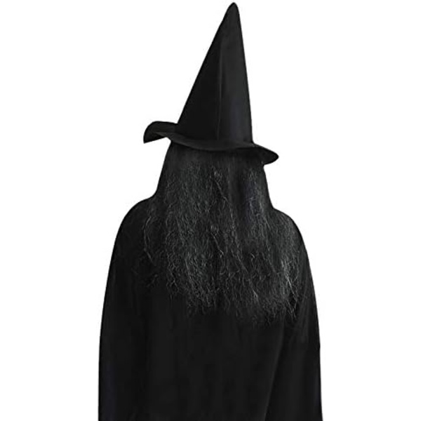 Gammal kvinna häxa mask Halloween skrämmande kostym skrämmande part cosplay dekoration tillbehör