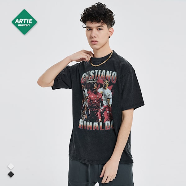 T-shirt REA Ronaldo Portugal & United sports tröja svart M